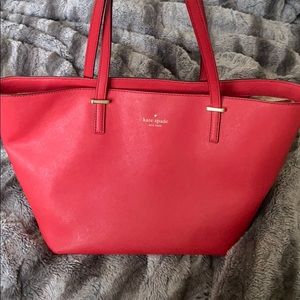 Kate Spade ♠️ bright red tote